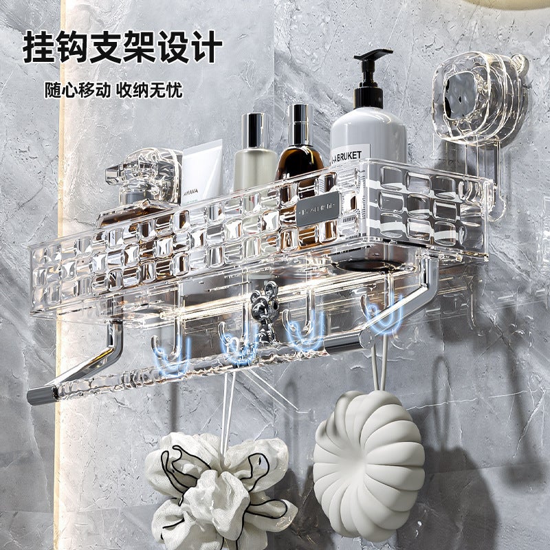 Suction Cup Storage Rack – Wall-Mounted Bathroom Organizer for Toilet and Shower - Image 3